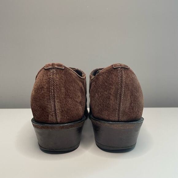 Nocona Vintage 90's Women's Brown Suede Ankle Boot Size 7C - Picture 7 of 10